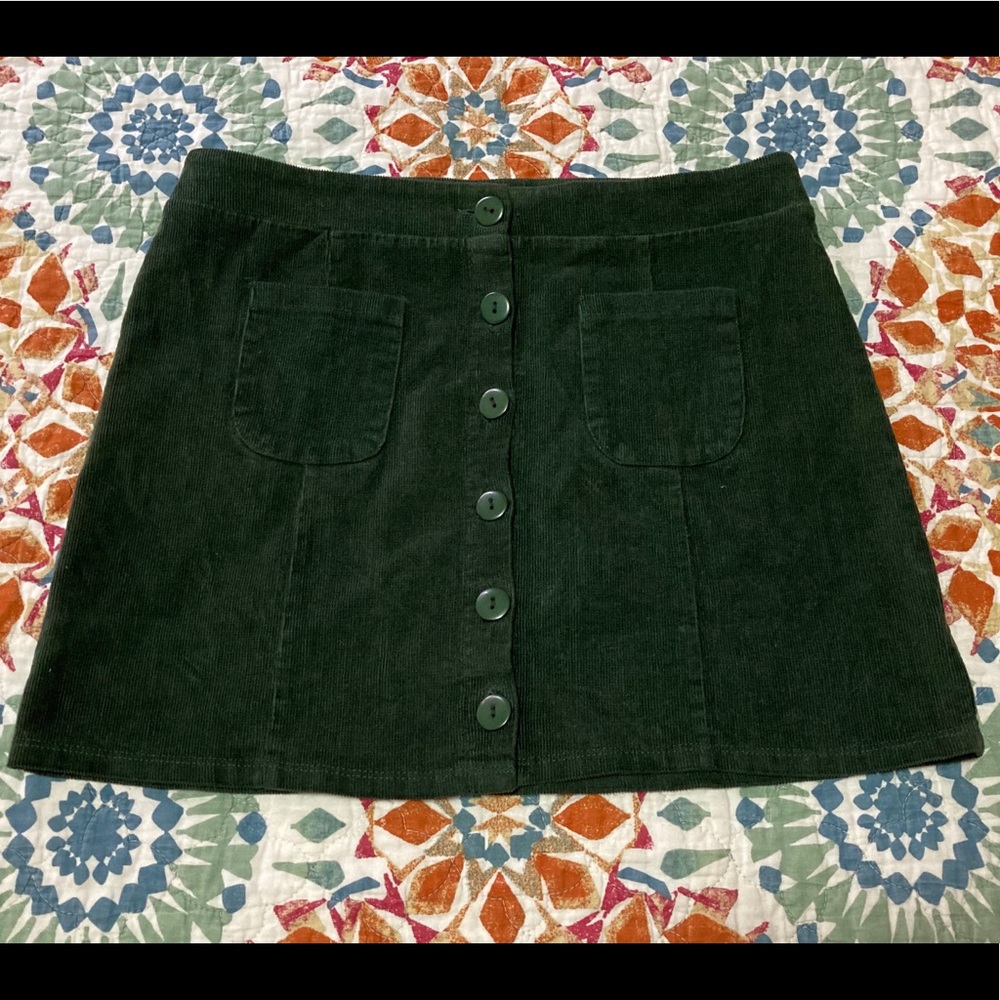 Corduroy mini skirt